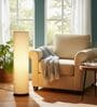 Modern Beige Cylinder Floor Lamp   Stylish Lighting for Living Room & Bedroom