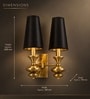 Modern Black & Antique Brass Double Wall Sconce