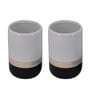 Modern Black & White Ceramic Set of 4 Bath Accessories Set 