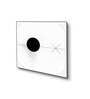 Modern Black and White Circles Set of 2 Canvas Wall Painting Black Frame
