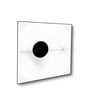 Modern Black and White Circles Set of 2 Canvas Wall Painting Black Frame