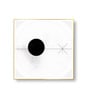 Modern Black and White Circles Set of 2 Canvas Wall Painting Gold Frame