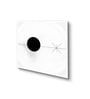 Modern Black and White Circles Set of 2 Canvas Wall Painting White Frame