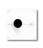 Modern Black and White Circles Set of 2 Canvas Wall Painting White Frame