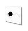 Modern Black and White Circles Set of 2 Canvas Wall Painting White Frame