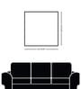 Modern Black and White Circles Set of 2 Canvas Wall Painting White Frame