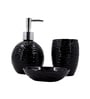 Modern Black Ceramic Set of 3 Bath Accessories Set 