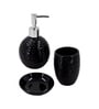 Modern Black Ceramic Set of 3 Bath Accessories Set 