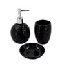 Modern Black Ceramic Set of 3 Bath Accessories Set 