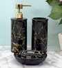 Modern Black Ceramic Set of 3 Bath Accessories Set 