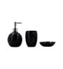 Modern Black Ceramic Set of 3 Bath Accessories Set 