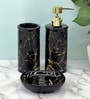 Modern Black Ceramic Set of 3 Bath Accessories Set 