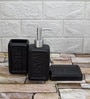 Modern Black Ceramic Set of 3 Bath Accessories Set 