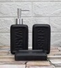 Modern Black Ceramic Set of 3 Bath Accessories Set 