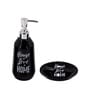 Modern Black Ceramic Set of 4 Bath Accessories Set 