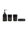 Modern Black Ceramic Set of 4 Bath Accessories Set 