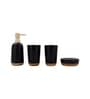 Modern Black Ceramic Set of 4 Bath Accessories Set 