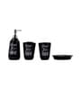 Modern Black Ceramic Set of 4 Bath Accessories Set 