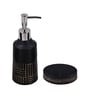 Modern Black Ceramic Set of 4 Bath Accessories Set 