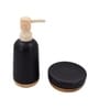 Modern Black Ceramic Set of 4 Bath Accessories Set 