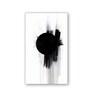 Black Circle on Abstract Canvas Wall Painting Black Frame
