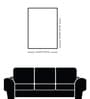 Black Circle on Abstract Canvas Wall Painting Black Frame