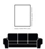 Black Circle on Abstract Canvas Wall Painting Black Frame
