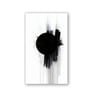 Black Circle on Abstract Canvas Wall Painting Black Frame