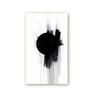 Black Circle on Abstract Canvas Wall Painting Gold Frame