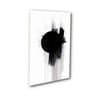 Black Circle on Abstract Canvas Wall Painting Gold Frame