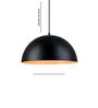 Modern Black Dome Pendant Lamp (Black and Gray)