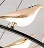Modern Black Led Bird Round Cluster Ceiling Light