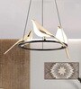 Modern Black Led Bird Round Cluster Ceiling Light