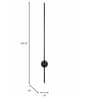 Modern Black LED Outdoor Wall Sconce with 60-Inch Sleek Linear Pipe