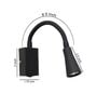 Modern Black LED Wall Mounted Reading Light with Flexible Gooseneck Arm