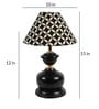 Fellida Offwhite & Black Cotton Shade Night Lamp With Iron Base