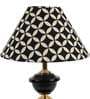 Fellida Offwhite & Black Cotton Shade Night Lamp With Iron Base