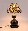 Fellida Offwhite & Black Cotton Shade Night Lamp With Iron Base