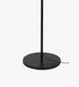 Kardish Off White Cotton Shade Club Floor Lamp With Metal Base