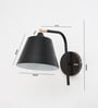 Modern Black Wall Light with Adjustable Shade
