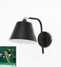 Modern Black Wall Light with Adjustable Shade
