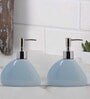 Modern Blue Ceramic (Set of 2) Soap Dispensers
