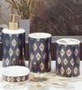 Modern Blue Ceramic (Set of 4) Bath Set