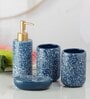 Modern Blue Ceramic (Set of 4) Bath Set