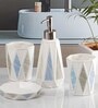 Modern Blue Ceramic (Set of 4) Bath Set