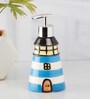 Modern Blue Ceramic Soap Dispenser