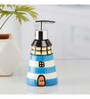 Modern Blue Ceramic Soap Dispenser
