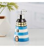 Modern Blue Ceramic Soap Dispenser