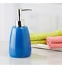 Modern Blue Ceramic Soap Dispenser