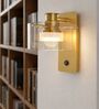 Modern Brass & Glass Wall Light with Warm Ambient Glow